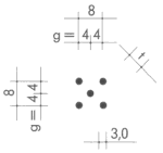 Hole pattern Rd
        3022